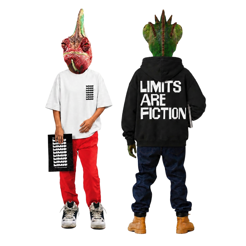 Two of the Limits Are Fiction chameleons photographed together